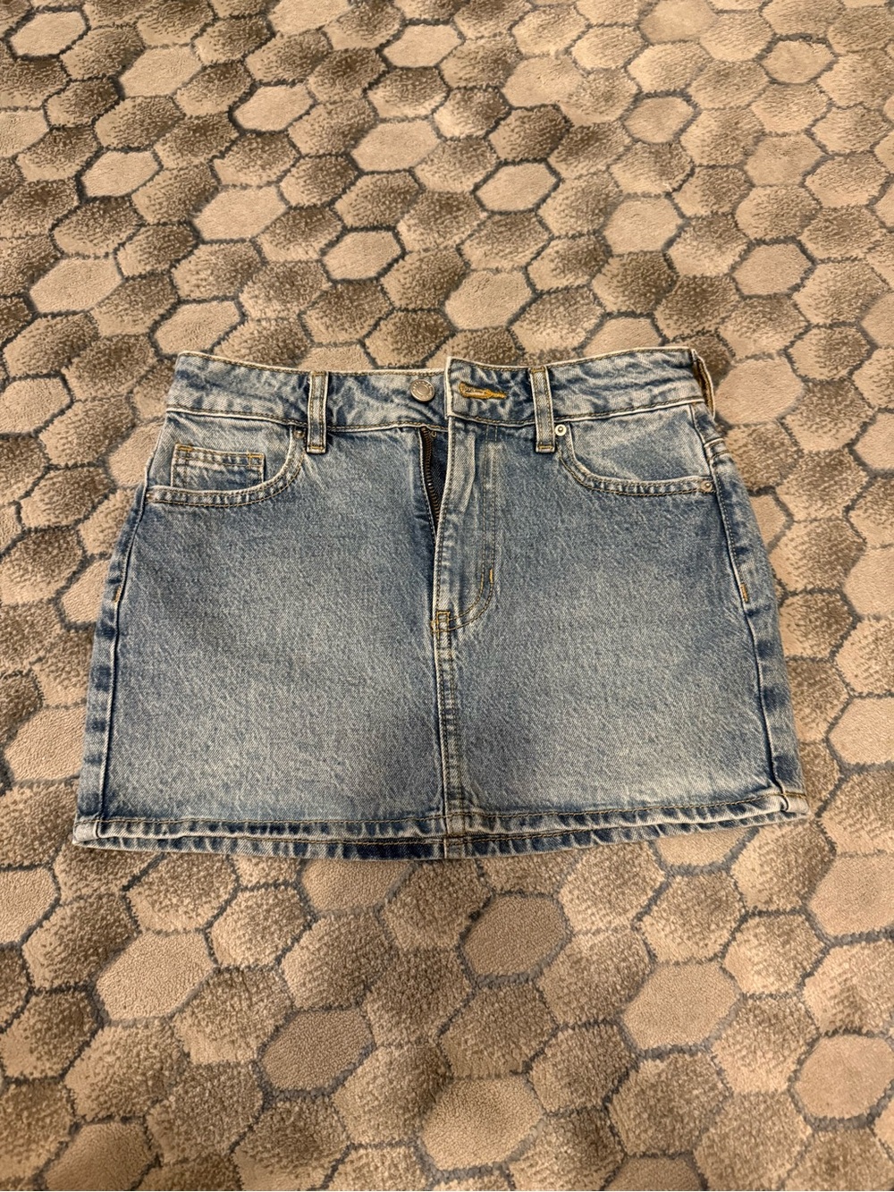 PacSun Light Wash Denim Mini Skirt